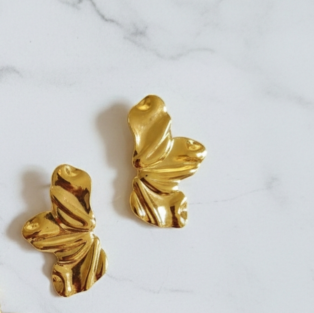Stainless Steel Elegant Gold Jewelry Earrings